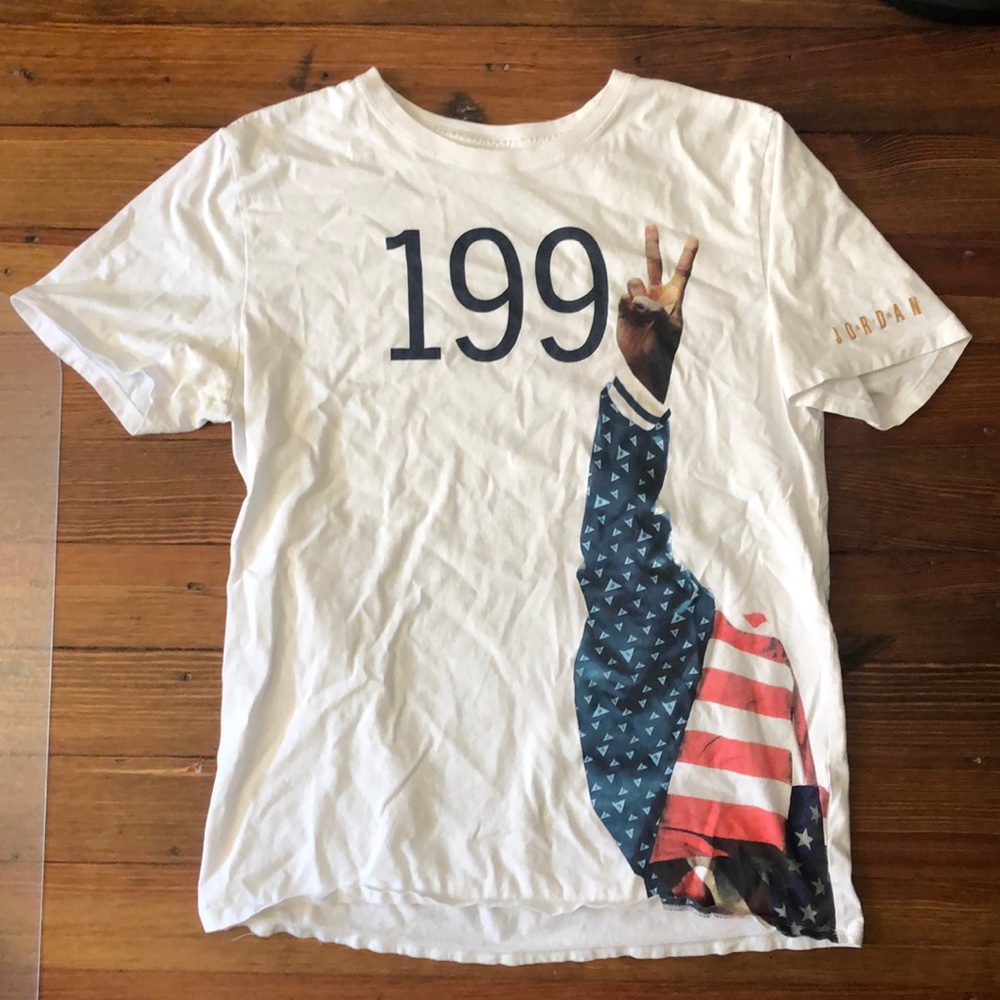 Mens Sz L Jordan 7 Olympic T
